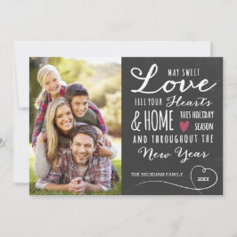 Festividades Cartão com fotos de Férias de Amor Doce Chalkboard