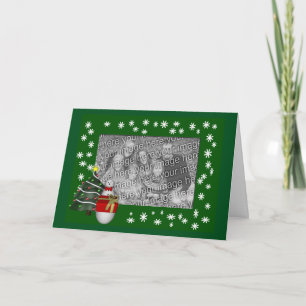 Festividades Cartão com fotos de Férias de Árvore de Natal Snow