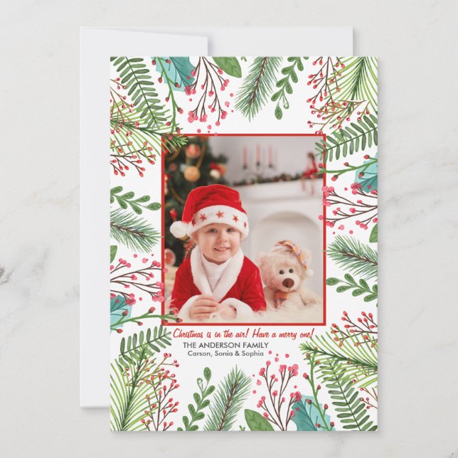 Festividades Cartão com fotos de Férias de Inverno (Frente)