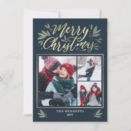 Festividades CARTÃO COM FOTOS de Férias de Natal com Cor EDITÁV