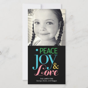 Festividades Cartão com fotos de Férias de Paz e Amor
