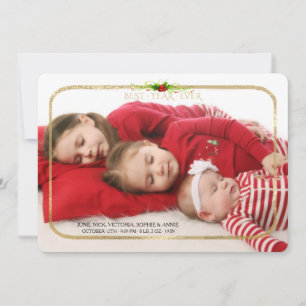 Festividades Cartão com fotos de Férias de Quadro Dourado do Me