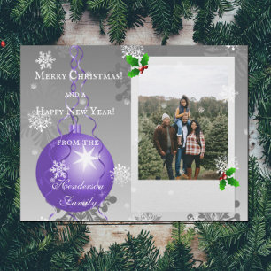 Festividades Cartão com fotos de Férias do Enfeites de natal Ro
