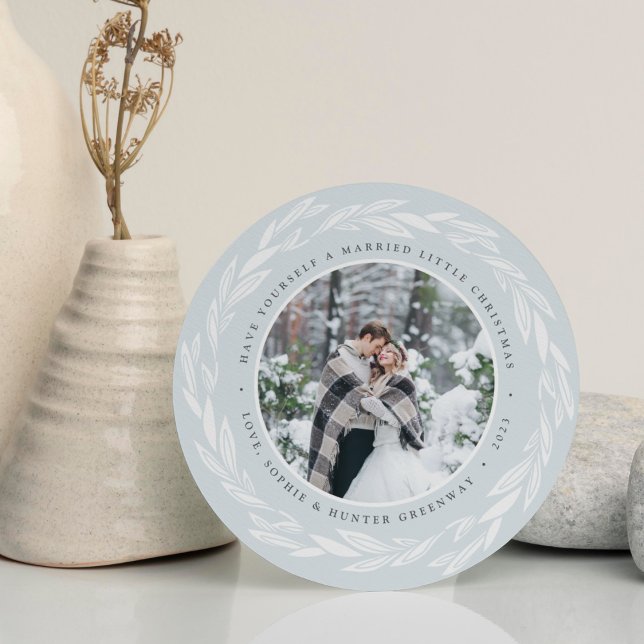 Festividades Cartão com fotos de Férias do inverno, recém-casad (Criador carregado)