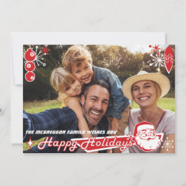 Festividades Cartão com fotos de Férias Horizontal Moderno do S