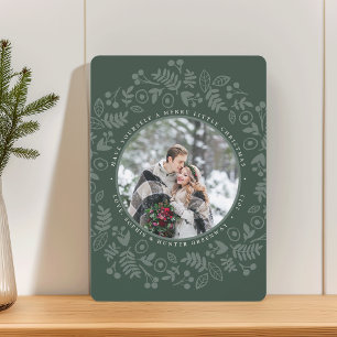 Festividades Cartão com fotos de Férias Wreath de inverno