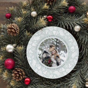 Festividades Cartão com fotos de Férias Wreath de inverno