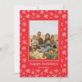 Festividades Cartão com fotos de Fios de Neve desenhado à mão