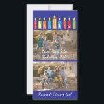 Festividades Cartão com fotos de Hanukkah com envelope branco "<br><div class="desc">Hanukkah Glossy,  Cartão com fotos com envelope branco "Velas". Personalize substituindo fotos e texto. Personalize o texto escolhendo seu estilo de fonte,  cor e tamanho favoritos.
Obrigados para parar e comprar por aqui! Muito apreciado.  Feliz Hanukkah!</div>