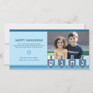 Festividades Cartão com fotos de Hanukkah Dreidel