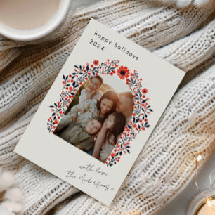 Festividades Cartão com fotos de Natal da Arca Floral Scandi