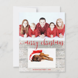 Festividades Cartão com fotos de Natal da Madeira Rústica