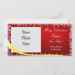 Festividades cartão com fotos de Natal de 4" x 8"
