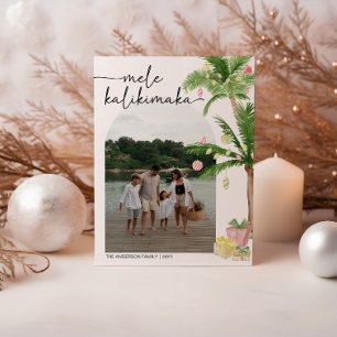 Festividades cartão com fotos de Natal de mele kalikimaka