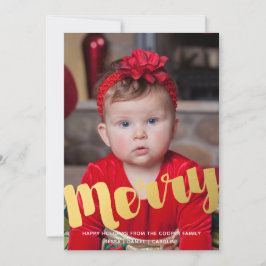 Festividades Cartão com fotos de Natal de Script de Feliz Doura