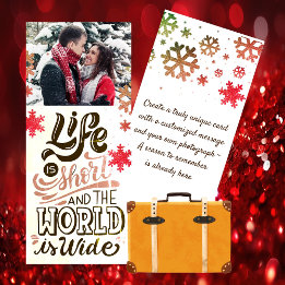 Festividades Cartão com fotos de Natal do Tema viagem