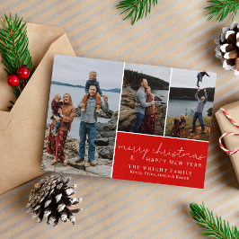 Festividades Cartão com fotos de Natal Feliz da Família Holiday