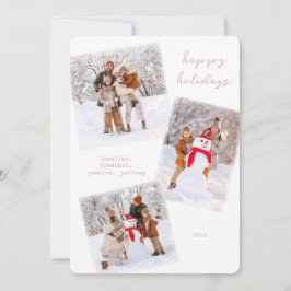 Festividades Cartão com fotos de Natal Feliz de inverno Branco