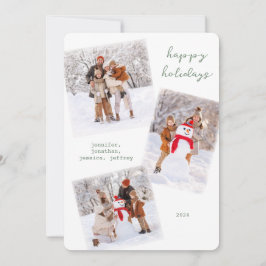 Festividades Cartão com fotos de Natal Feliz de inverno Branco