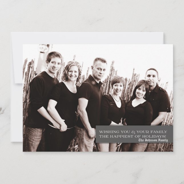 Festividades cartão com fotos de Natal Feliz XMAS 5x7 (Frente)