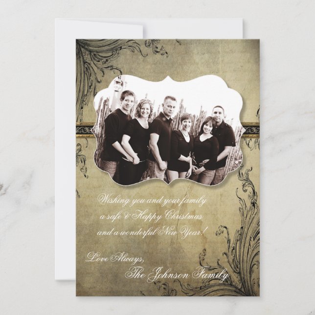 Festividades cartão com fotos de Natal Feliz XMAS 5x7 (Frente)