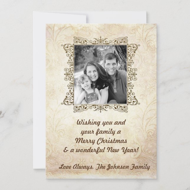 Festividades cartão com fotos de Natal Feliz XMAS 5x7 (Frente)