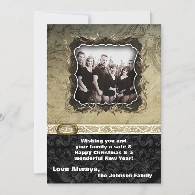 Festividades cartão com fotos de Natal Feliz XMAS 5x7 (Frente)