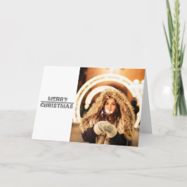 Festividades Cartão com fotos de Natal Festivo Moderno