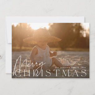 Festividades Cartão com fotos de Natal mais feliz da família