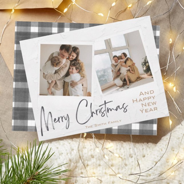 Festividades Cartão com fotos de Natal Mínimo Moderno (Criador carregado)
