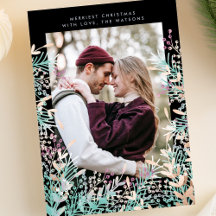 Cartão com fotos de Natal Pastel Berries