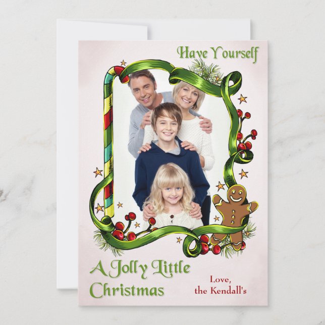 Festividades Cartão com fotos de Pão-de-Pão Natal (Frente)