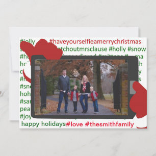 Festividades Cartão com fotos de Papais noeis de Natal Selfie