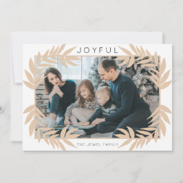 Festividades Cartão com fotos de papel do feriado das folhas
