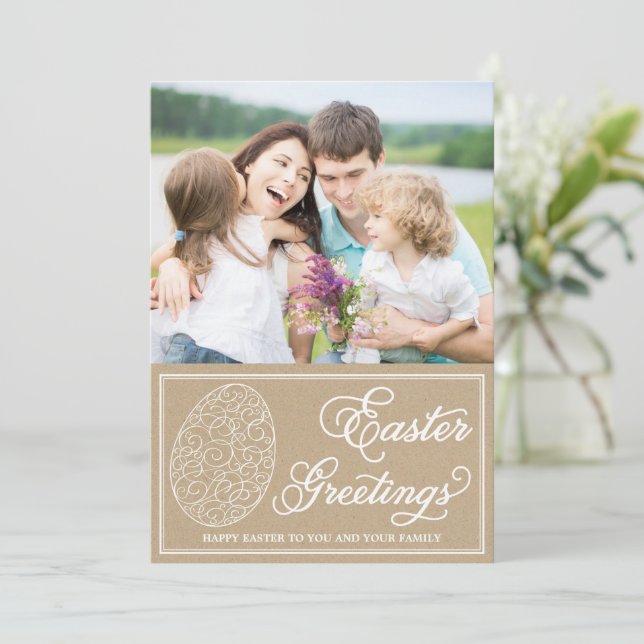 Festividades Cartão com fotos de Páscoa de Imagem Whimsic (Em pé/Frente)