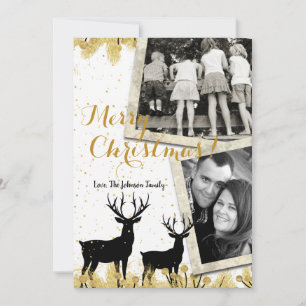 Festividades cartão com fotos de Portas de Cerco Dourado XMAS 