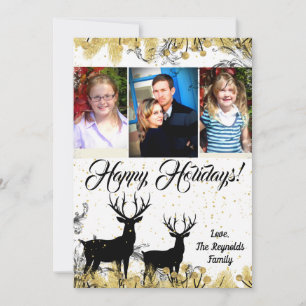 Festividades cartão com fotos de Portas de Cerco Dourado XMAS d