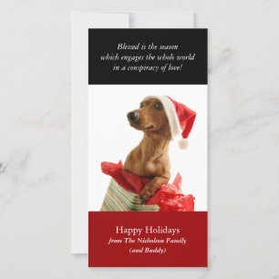 Festividades Cartão com fotos de Puppy Feriado