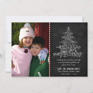 Festividades Cartão com fotos de quadro de árvore de Natal tipo
