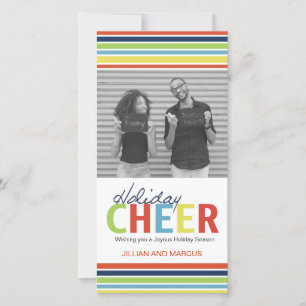 Festividades Cartão com fotos de saudação de feriado personaliz