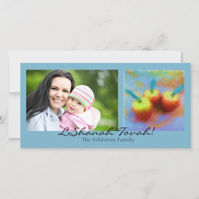 Festividades Cartão com fotos de três maçãs (Frente)