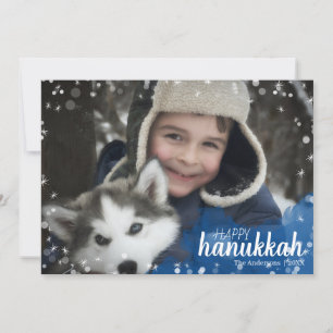 Festividades Cartão com fotos do feriado de Hanukkah dos floco