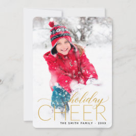 Festividades Cartão com fotos Dourado de Natal