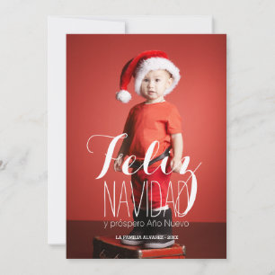 Festividades Cartão com fotos espanhol do feriado de Feliz