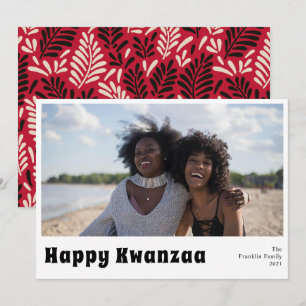 Festividades Cartão com fotos Feliz de Férias Kwanzaa
