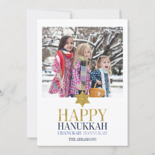 Festividades Cartão com fotos feliz do feriado de Hanukkah