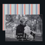 Festividades Cartão com fotos Feliz Feriado de Hanukkah<br><div class="desc">Personalize o texto personalizado acima. Você pode encontrar itens de coordenação adicionais em nossa coleção "Presentes de Chanucá e Menorah".</div>