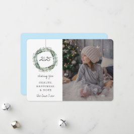 Festividades Cartão com fotos Feriado de Ano Novo Feriado Azul 