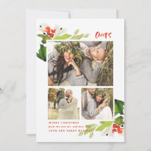 Festividades Cartão com fotos Feriado de Natal Cheque 3