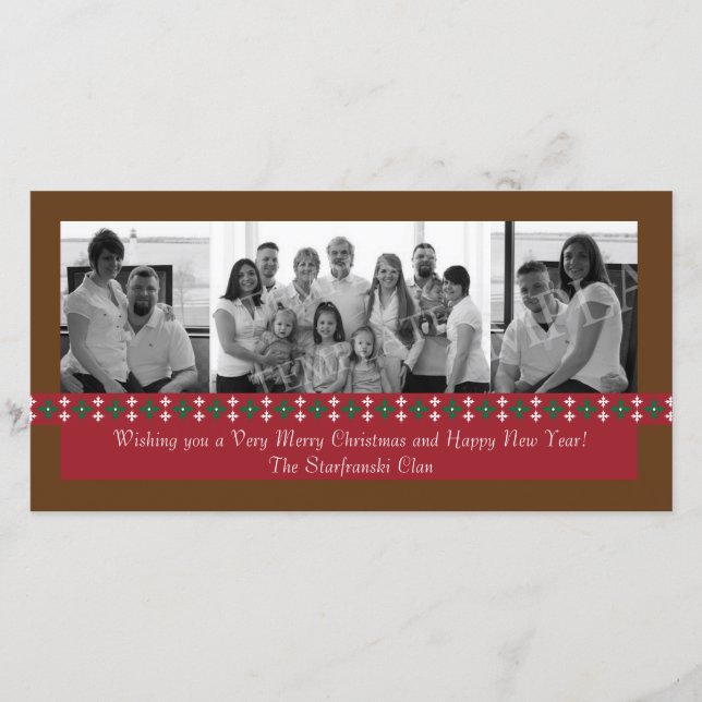 Festividades Cartão com fotos Floco de Neve Feriado (Frente)